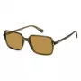 Polaroid PLD6247S09Q Gafas de sol rectangulares polarizadas para hombre - Montura negra lentes grises 56mm