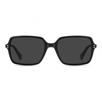 Gafas de sol Polaroid PLD6247S807 hombre rectangulares - montura negra lentes grises polarizadas 56 mm