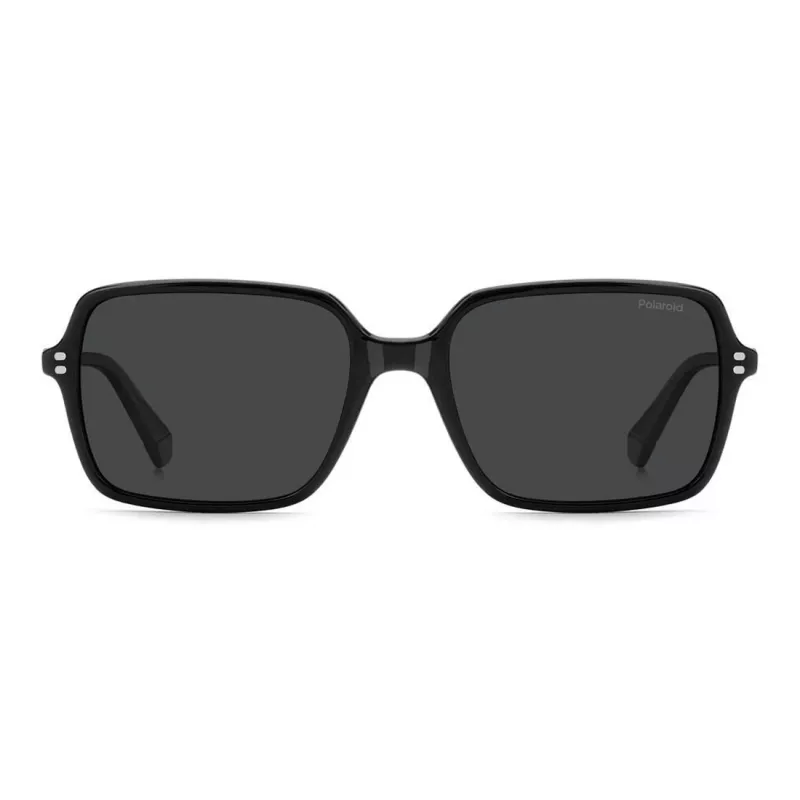 Gafas de sol Polaroid PLD6247S807 hombre rectangulares - montura negra lentes grises polarizadas 56 mm
