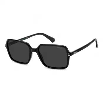 Gafas de sol Polaroid PLD6247S807 hombre rectangulares - montura negra lentes grises polarizadas 56 mm