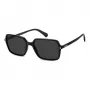 Gafas de sol Polaroid PLD6247S807 hombre rectangulares - montura negra lentes grises polarizadas 56 mm