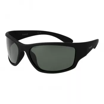 Polaroid PLD7005S63YYV Gafas de sol rectangulares unisex - Montura negra lentes grises 63mm