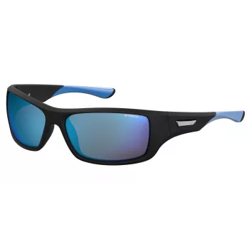 Polaroid PLD7013SEL95X Gafas de sol polarizadas para hombre - Montura negra mate, lentes grises