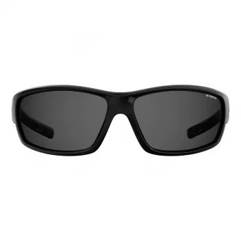 POLAROID PLD7029S807 Gafas de sol deportivas unisex - Lentes polarizadas grises - Montura negra