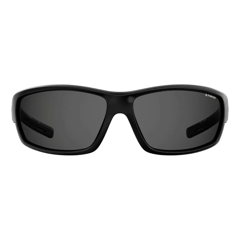 POLAROID PLD7029S807 Gafas de sol deportivas unisex - Lentes polarizadas grises - Montura negra