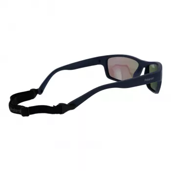 Polaroid PLD7037S60PJP Gafas de sol rectangulares unisex - Montura negra lentes grises 60mm