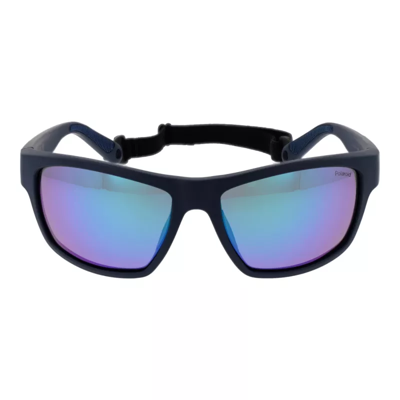Polaroid PLD7037S60PJP Gafas de sol rectangulares unisex - Montura negra lentes grises 60mm