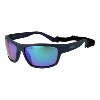 Polaroid PLD7037S60PJP Gafas de sol rectangulares unisex - Montura negra lentes grises 60mm