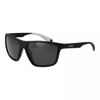 Gafas de sol polarizadas de hombre POLAROID PLD7040S5908A rectangulares - montura gris lentes grises 59mm
