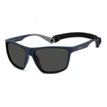 Gafas de sol de hombre POLAROID PLD7040SFLL - montura negra, lentes grises polarizadas, 59 mm