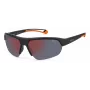 Gafas de sol aviador unisex Polaroid PLD7048S8LZG6 - Lentes grises, montura negra