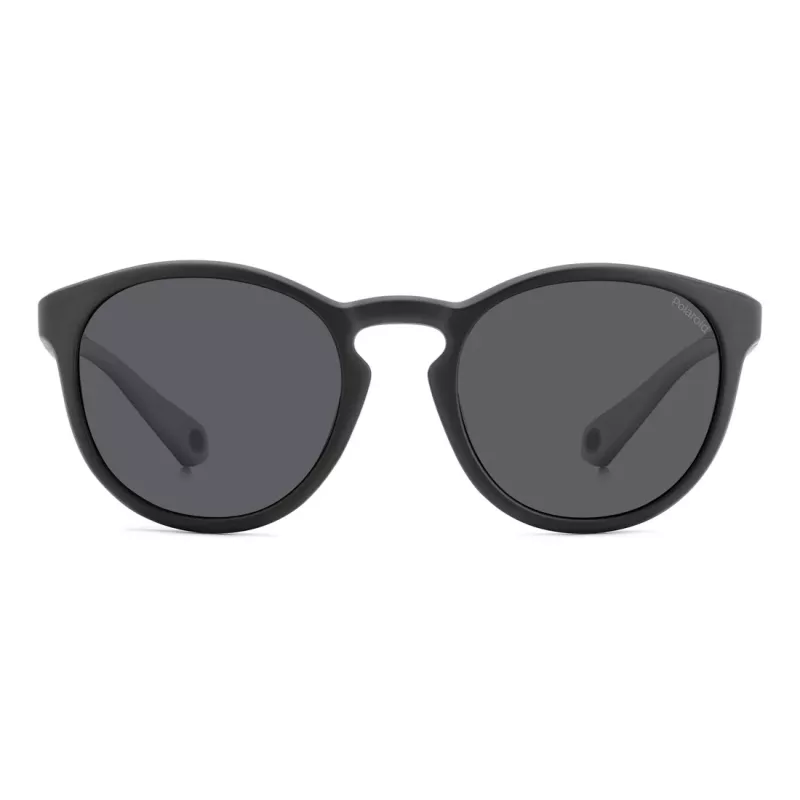 Polaroid PLD7050S003 Gafas de sol rectangulares unisex - montura negra, lentes grises polarizadas