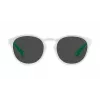 POLAROID PLD7050SVK6 Gafas de sol rectangulares unisex - Montura negra, lentes polarizadas grises, 52 mm
