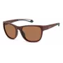 Polaroid PLD7051S7BL Gafas de sol unisex - Montura negra, lentes polarizadas grises, 57 mm