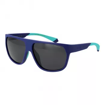 Gafas de sol de hombre Polaroid PLD7053S60FLL rectangulares - Montura negra/gris - Lentes polarizadas grises - 60/12/140 mm