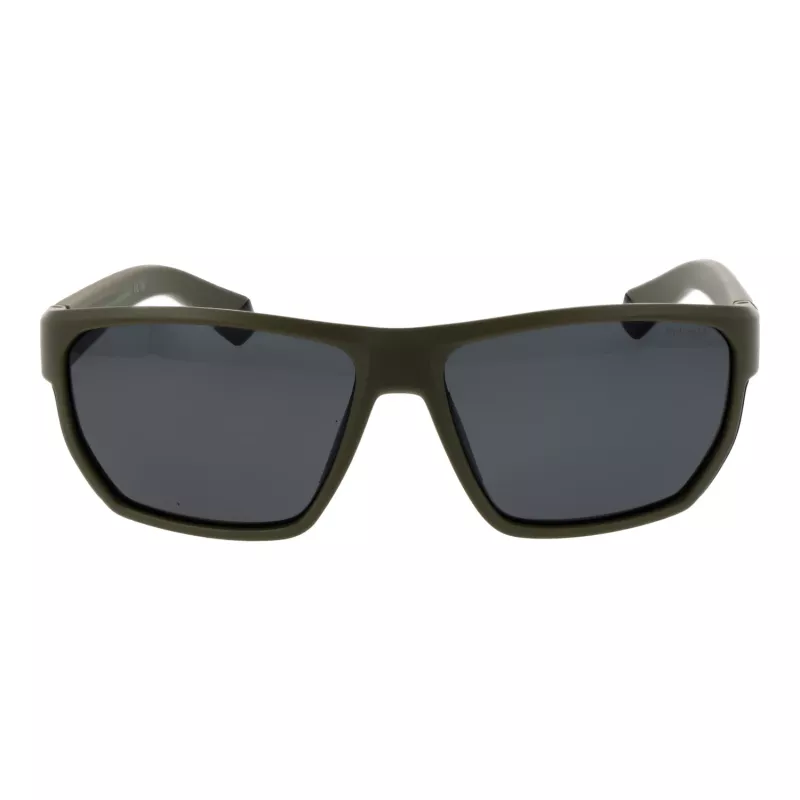 POLAROID PLD7057S60DLD Gafas de sol rectangulares de hombre - montura gris oscuro, cristales polarizados grises
