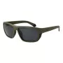 POLAROID PLD7057S60DLD Gafas de sol rectangulares de hombre - montura gris oscuro, cristales polarizados grises