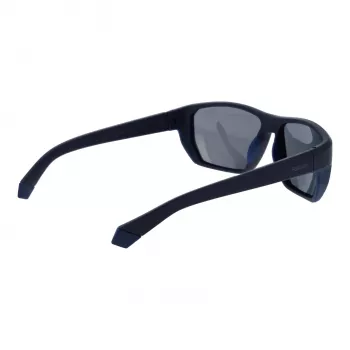 Polaroid PLD7057S60FLL Gafas de sol rectangulares polarizadas de hombre - Montura negra lentes grises