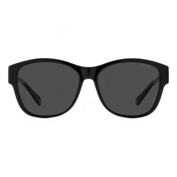 Polaroid PLD9019S08A Gafas de sol unisex - Montura negra, lentes grises polarizadas