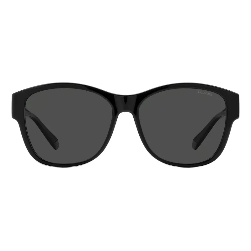Polaroid PLD9019S08A Gafas de sol unisex - Montura negra, lentes grises polarizadas