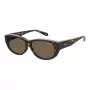 Polaroid PLD9020S086 Gafas de sol unisex Havana montura cuadrada de plástico lente polarizada marrón
