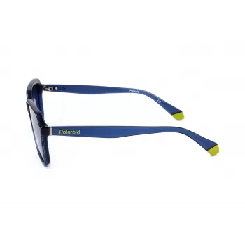 POLAROID Unisex PLD6161SPJP Gafas de sol rectangulares polarizadas - Montura negra Lentes grises 58mm