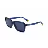 POLAROID Unisex PLD6161SPJP Gafas de sol rectangulares polarizadas - Montura negra Lentes grises 58mm