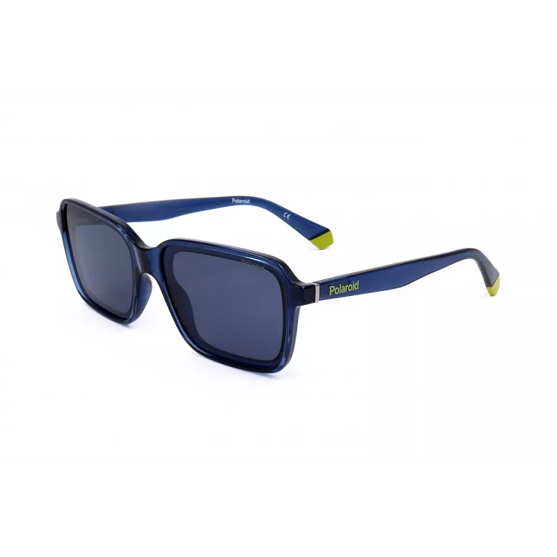 POLAROID Unisex PLD6161SPJP Gafas de sol rectangulares polarizadas - Montura negra Lentes grises 58mm