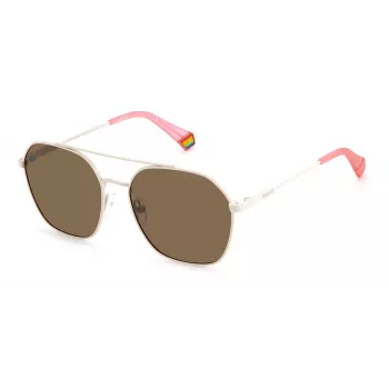 POLAROID Unisex PLD6172S10ASP Gafas de sol - Montura negra, lentes grises, 57 mm
