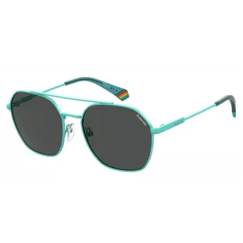 Gafas de sol unisex POLAROID PLD6172S5CB pilot - Montura negra, lentes grises polarizadas, 57 mm