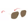 Gafas de sol unisex POLAROID PLD6173S10ASP - montura rectangular negra, lentes grises polarizadas, 58 mm