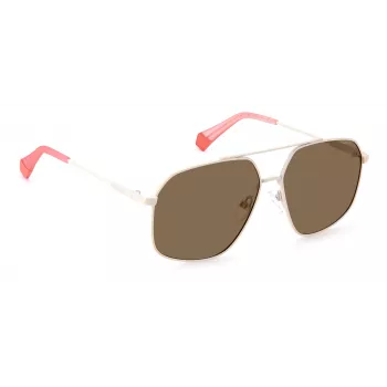 Gafas de sol unisex POLAROID PLD6173S10ASP - montura rectangular negra, lentes grises polarizadas, 58 mm