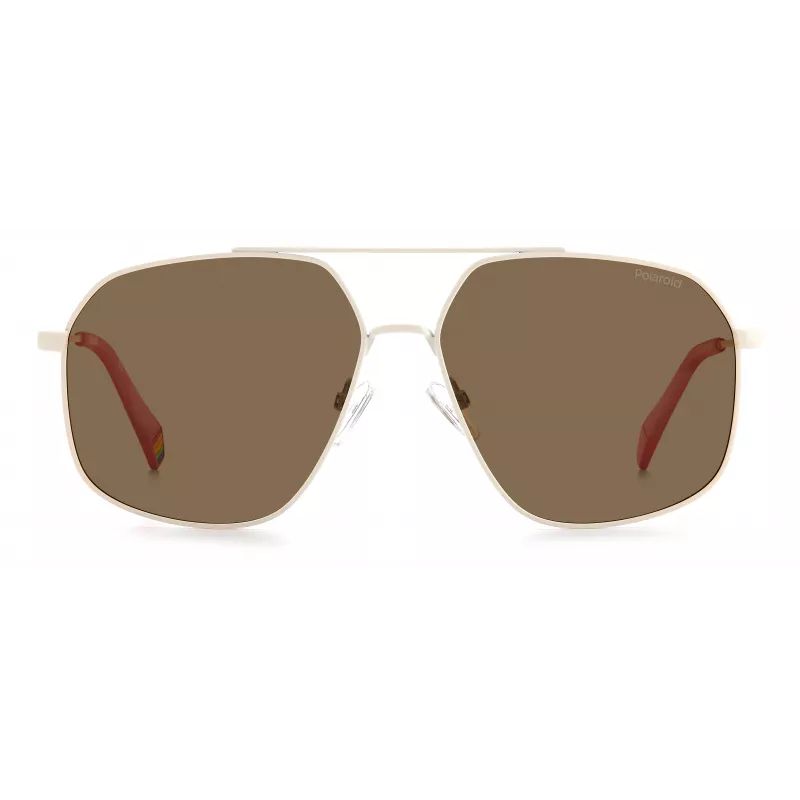 Gafas de sol unisex POLAROID PLD6173S10ASP - montura rectangular negra, lentes grises polarizadas, 58 mm