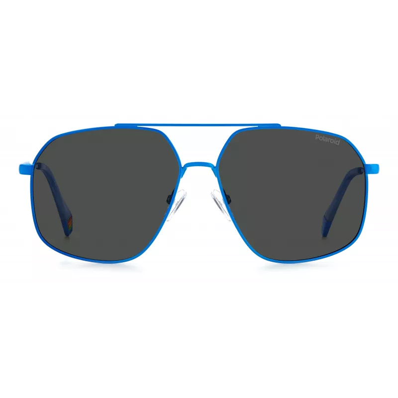 POLAROID gafas de sol unisex PLD6173SMVUM9 - montura negra, lentes grises polarizadas, 58 mm