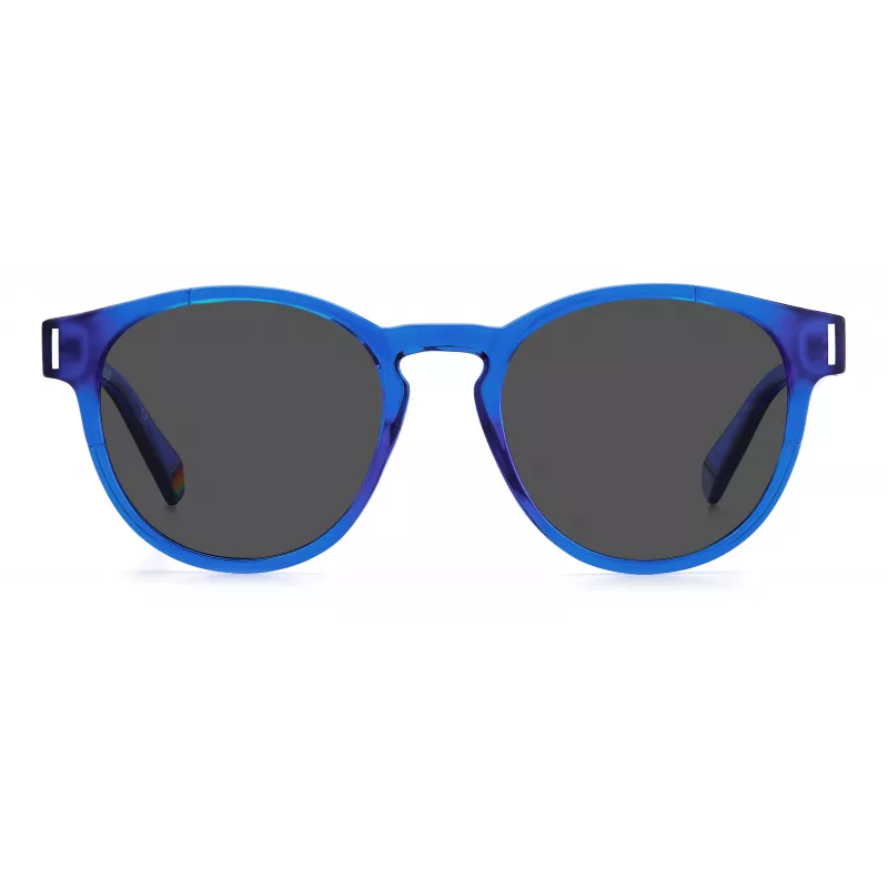 POLAROID Gafas de sol unisex PLD6175SPJPC3 rectangulares - montura negra, lentes grises polarizadas, 51 mm