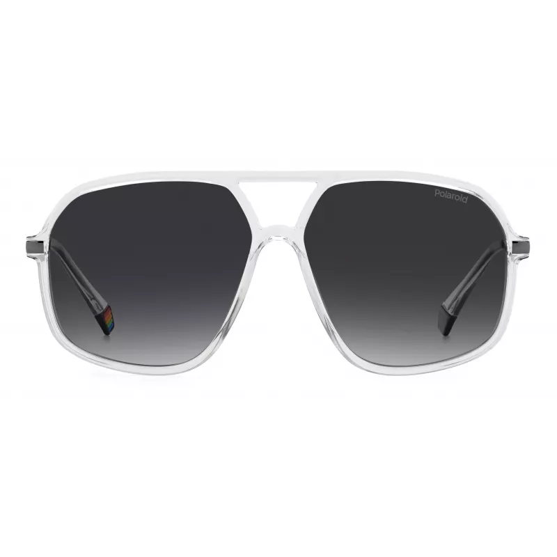 Gafas de sol rectangulares polarizadas unisex POLAROID PLD6182S900WJ - Montura negra, lentes grises 59 mm