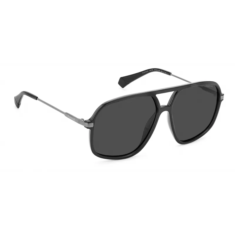 POLAROID Unisex PLD6182SKB7M9 Gafas de sol rectangulares Negro/Gris 59mm
