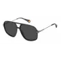 POLAROID Unisex PLD6182SKB7M9 Gafas de sol rectangulares Negro/Gris 59mm