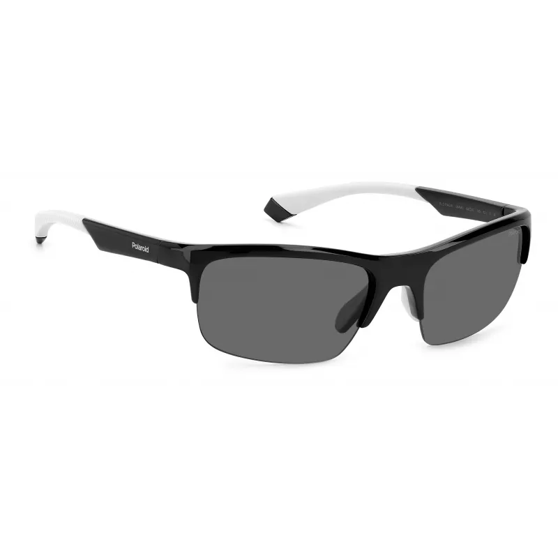 POLAROID Unisex PLD7042S08AM9 Gafas de sol - Montura negra mate, lentes grises polarizadas, 64 mm