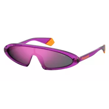 Gafas de sol de mujer POLAROID 6074-S-B3V-99 cuadradas oversize polarizadas lentes grises montura negra