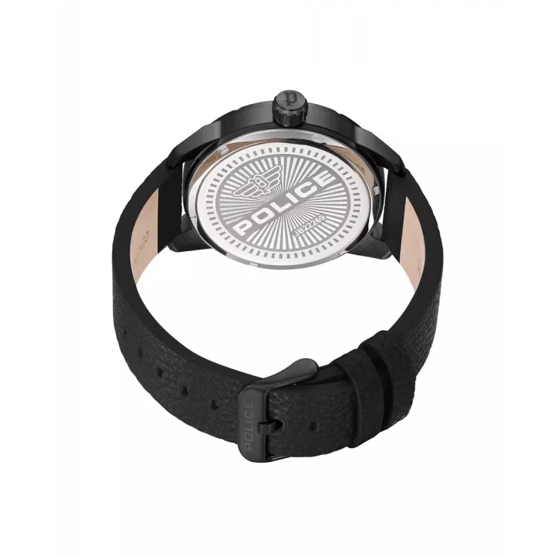 Police Reloj de hombre Blaze cuarzo analógico PEWJB2226901 45mm negro acero inoxidable y piel