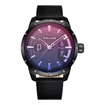 Police Reloj de hombre Blaze cuarzo analógico PEWJB2226901 45mm negro acero inoxidable y piel