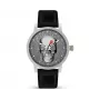 POLICE Reloj de hombre PL15404JS.57 analógico de cuarzo 45mm caja de acero inoxidable correa de piel marrón esfera azul