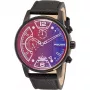 POLICE reloj de cuarzo analógico hombre PEWJF2203306S 45mm caja de acero inoxidable correa de piel negra