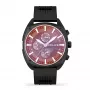 POLICE reloj de cuarzo analógico hombre PEWJQ2007302 47mm esfera negra correa de piel negra