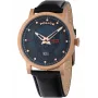Police Reloj hombre cuarzo analógico PL15404JSR.03 - Esfera azul, correa de piel marrón, 43mm