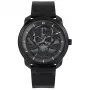 Police reloj de hombre analógico de cuarzo PL15714JSB0 44mm caja de acero inoxidable correa de piel negra