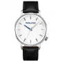Police Reloj hombre cuarzo analógico PL.15923JS-04 42mm caja de acero inoxidable esfera azul correa de cuero marrón