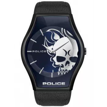 Police Reloj de cuarzo para hombre PL16114JSU03 45mm esfera azul correa de piel