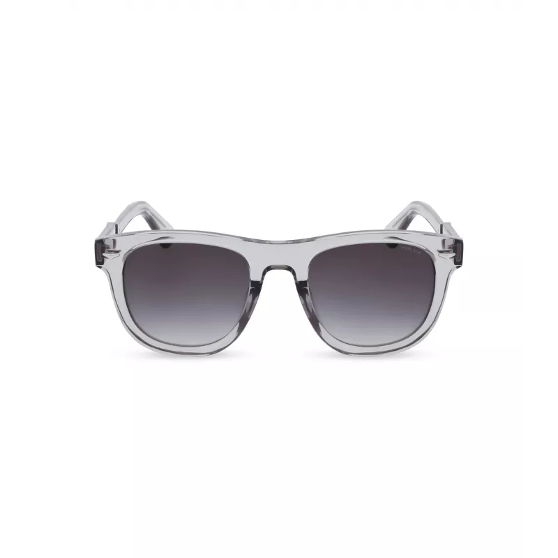 POLICE Gafas de sol rectangulares de hombre SPLL87M5203GU montura de acetato Havana lentes de policarbonato verdes 52mm